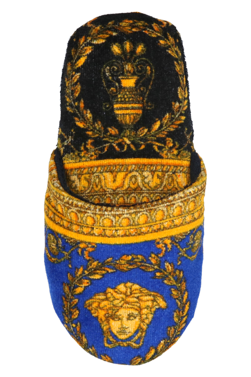 VERSACE♪セール♪ミュール Versace Women's Black Gold Medusa Vernice Leather Sandals
